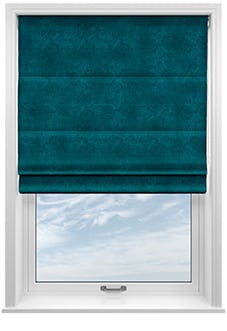 Florence Faux Suede, Ink Blue - Motorised Roman Blind